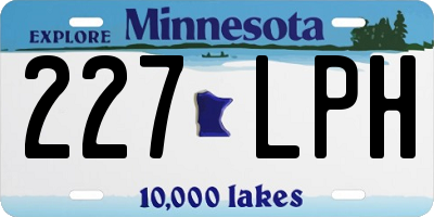 MN license plate 227LPH