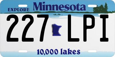 MN license plate 227LPI