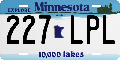 MN license plate 227LPL