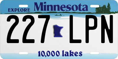 MN license plate 227LPN