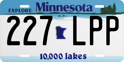 MN license plate 227LPP