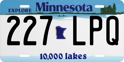 MN license plate 227LPQ