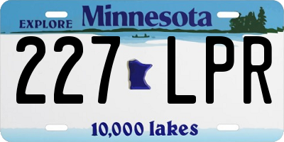 MN license plate 227LPR