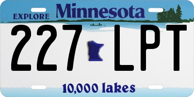 MN license plate 227LPT