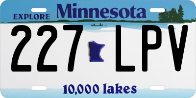 MN license plate 227LPV