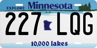 MN license plate 227LQG