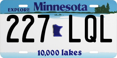 MN license plate 227LQL