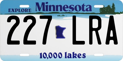 MN license plate 227LRA