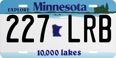 MN license plate 227LRB