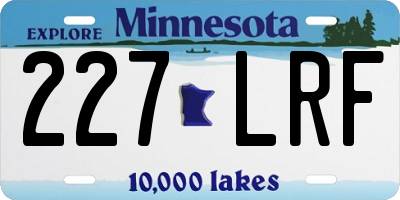 MN license plate 227LRF