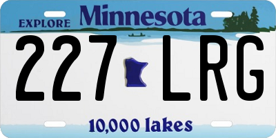 MN license plate 227LRG