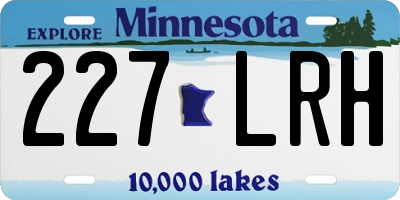 MN license plate 227LRH