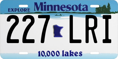 MN license plate 227LRI