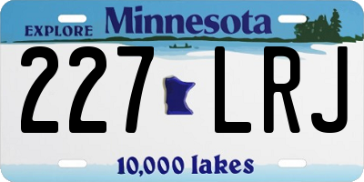 MN license plate 227LRJ