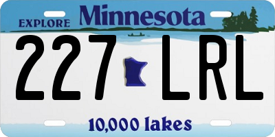MN license plate 227LRL