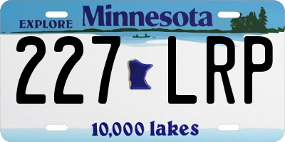 MN license plate 227LRP
