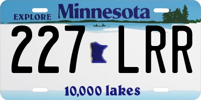 MN license plate 227LRR