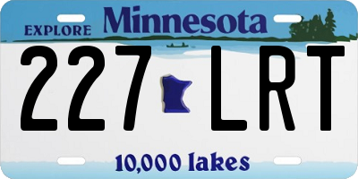 MN license plate 227LRT