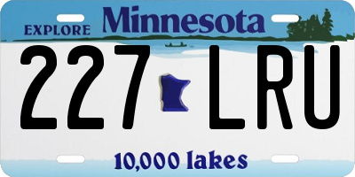 MN license plate 227LRU