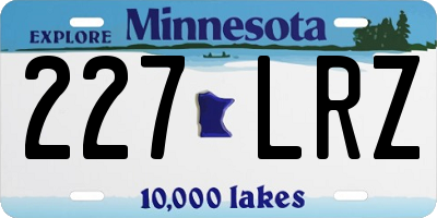 MN license plate 227LRZ
