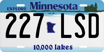 MN license plate 227LSD