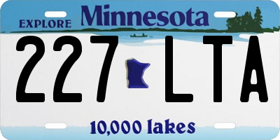 MN license plate 227LTA
