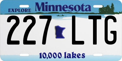 MN license plate 227LTG