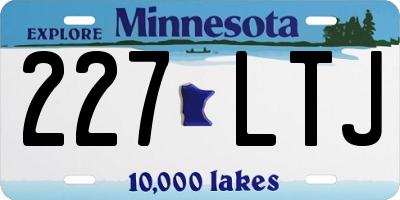 MN license plate 227LTJ