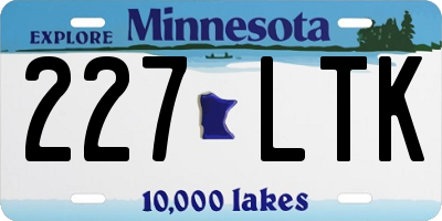 MN license plate 227LTK