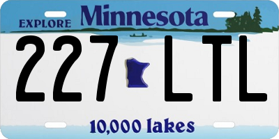 MN license plate 227LTL