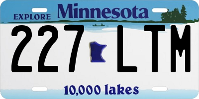 MN license plate 227LTM