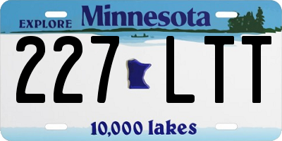 MN license plate 227LTT