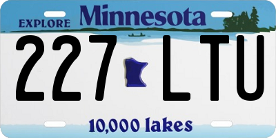 MN license plate 227LTU