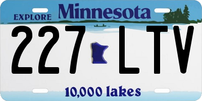 MN license plate 227LTV