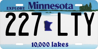 MN license plate 227LTY