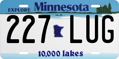 MN license plate 227LUG