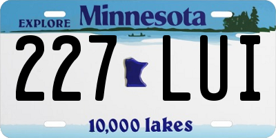 MN license plate 227LUI
