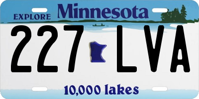 MN license plate 227LVA