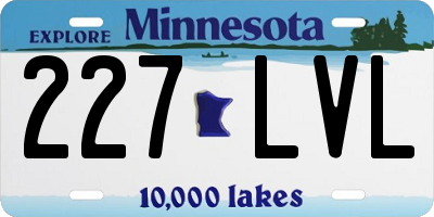 MN license plate 227LVL