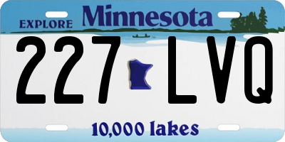 MN license plate 227LVQ