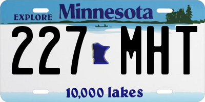 MN license plate 227MHT