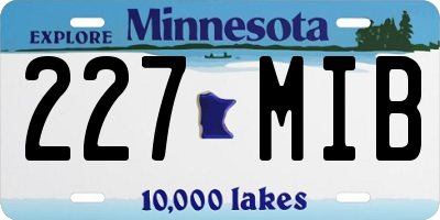 MN license plate 227MIB
