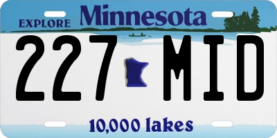MN license plate 227MID