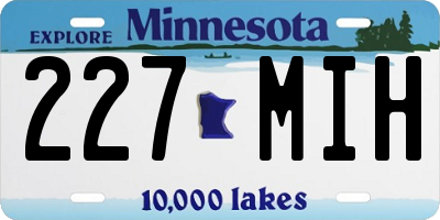 MN license plate 227MIH