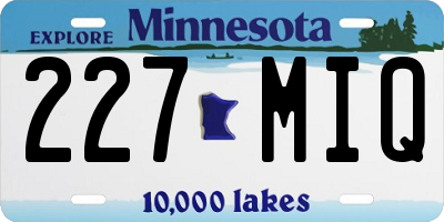 MN license plate 227MIQ