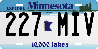 MN license plate 227MIV