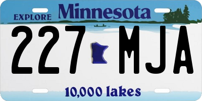 MN license plate 227MJA