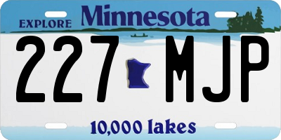 MN license plate 227MJP