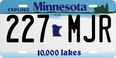 MN license plate 227MJR