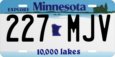 MN license plate 227MJV